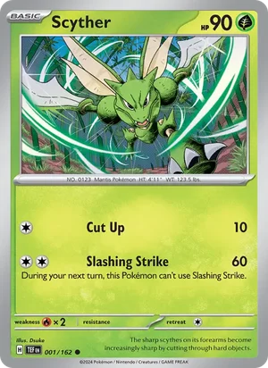 Scyther Temporal Forces Pokémon TCG Common 001