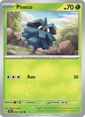 Pineco Temporal Forces Pokémon TCG Common 002