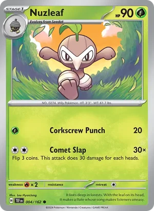 Nuzleaf Temporal Forces Pokémon TCG Common 004