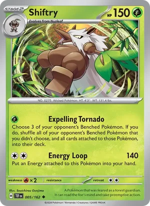 Shiftry Temporal Forces Pokémon TCG Uncommon 005
