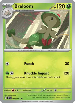 Breloom Temporal Forces Pokémon TCG Common 007