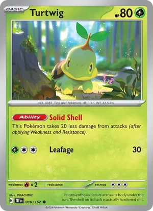 Turtwig Temporal Forces Pokémon TCG Common 010