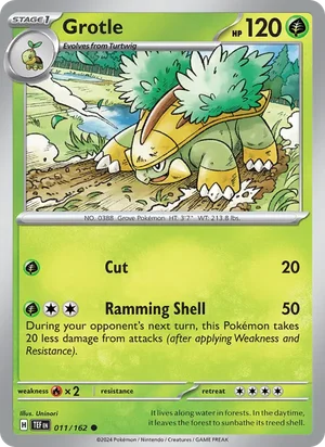 Grotle Temporal Forces Pokémon TCG Common 011
