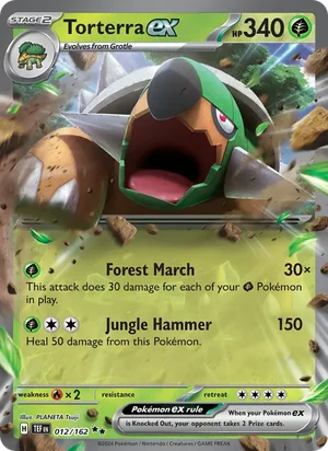 Torterra ex Temporal Forces Pokémon TCG Double Rare 012
