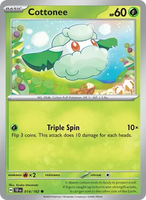Cottonee Temporal Forces Pokémon TCG Common 014