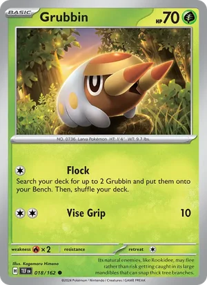 Grubbin Temporal Forces Pokémon TCG Common 018