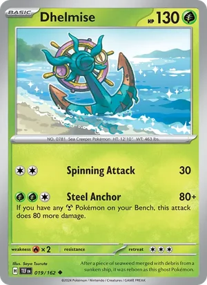 Dhelmise Temporal Forces Pokémon TCG Uncommon 019