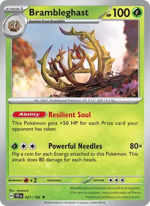 Brambleghast Temporal Forces Pokémon TCG Rare 021