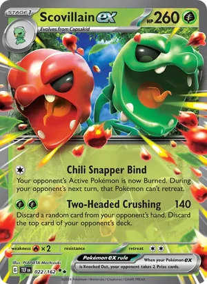 Scovillain ex Temporal Forces Pokémon TCG Double Rare 022