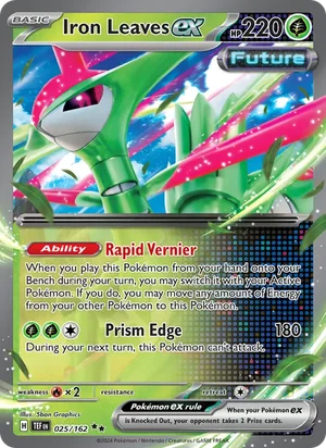 Iron Leaves ex Temporal Forces Pokémon TCG Double Rare 025