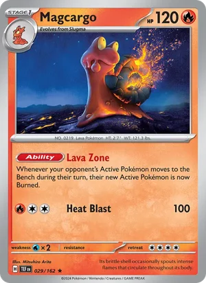 Magcargo Temporal Forces Pokémon TCG Rare 029