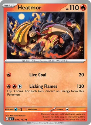 Heatmor Temporal Forces Pokémon TCG Common 031