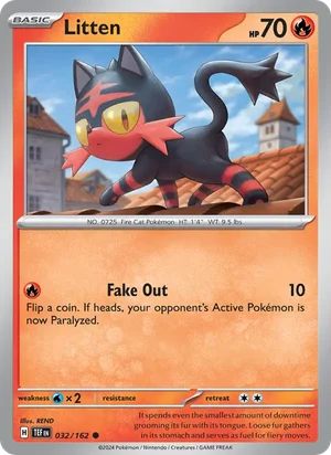 Litten Temporal Forces Pokémon TCG Common 032