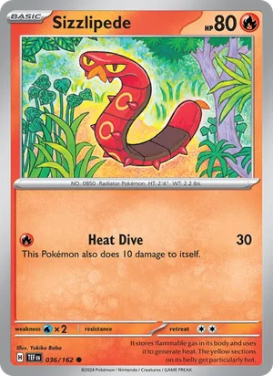 Sizzlipede Temporal Forces Pokémon TCG Common 036