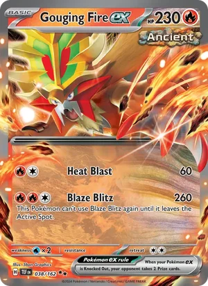Gouging Fire ex Temporal Forces Pokémon TCG Double Rare 038