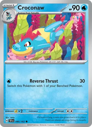 Croconaw Temporal Forces Pokémon TCG Common 040