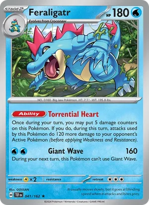 Feraligatr Temporal Forces Pokémon TCG Rare 041