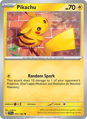 Pikachu Temporal Forces Pokémon TCG Common 051