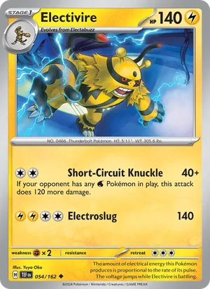 Electivire Temporal Forces Pokémon TCG Uncommon 054
