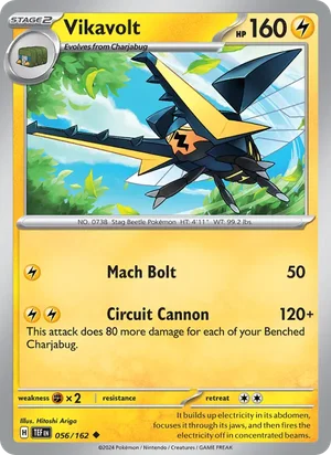 Vikavolt Temporal Forces Pokémon TCG Uncommon 056