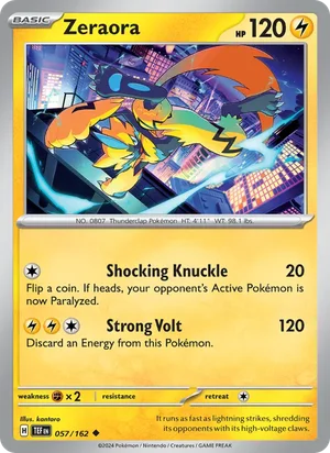 Zeraora Temporal Forces Pokémon TCG Uncommon 057