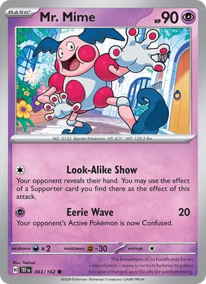 Mr. Mime Temporal Forces Pokémon TCG Common 063