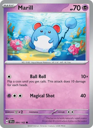 Marill Temporal Forces Pokémon TCG Common 064
