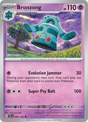Bronzong Temporal Forces Pokémon TCG Uncommon 069