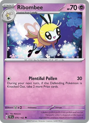 Ribombee Temporal Forces Pokémon TCG Uncommon 076