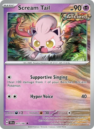 Scream Tail Temporal Forces Pokémon TCG Uncommon 077