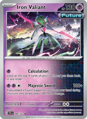Iron Valiant Temporal Forces Pokémon TCG Rare 080