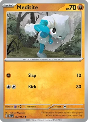 Meditite Temporal Forces Pokémon TCG Common 082