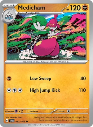 Medicham Temporal Forces Pokémon TCG Common 083