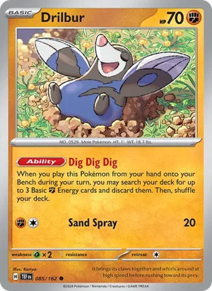 Drilbur Temporal Forces Pokémon TCG Common 085