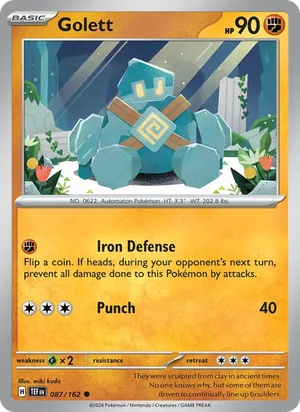 Golett Temporal Forces Pokémon TCG Common 087