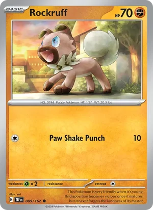 Rockruff Temporal Forces Pokémon TCG Common 089