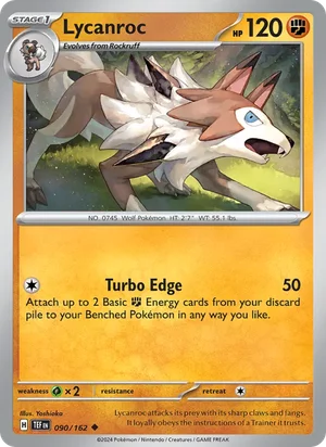 Lycanroc Temporal Forces Pokémon TCG Uncommon 090