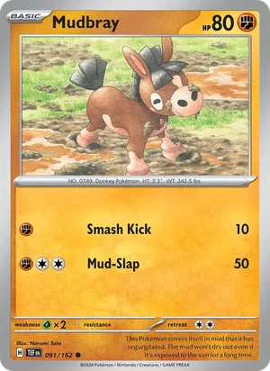 Mudbray Temporal Forces Pokémon TCG Common 091