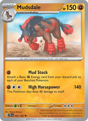 Mudsdale Temporal Forces Pokémon TCG Uncommon 092