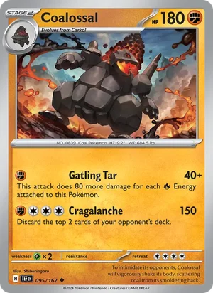 Coalossal Temporal Forces Pokémon TCG Uncommon 095