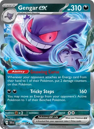 Gengar ex Temporal Forces Pokémon TCG Double Rare 104
