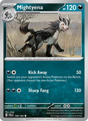 Mightyena Temporal Forces Pokémon TCG Common 106