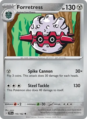 Forretress Temporal Forces Pokémon TCG Uncommon 110