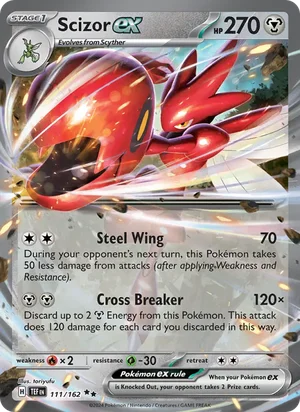 Scizor ex Temporal Forces Pokémon TCG Double Rare 111