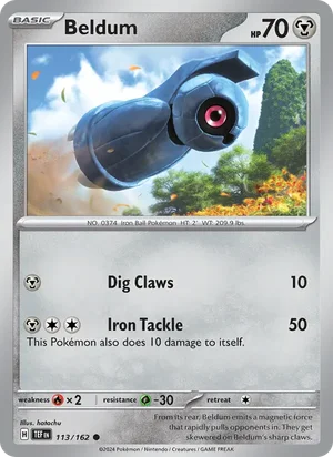Beldum Temporal Forces Pokémon TCG Common 113