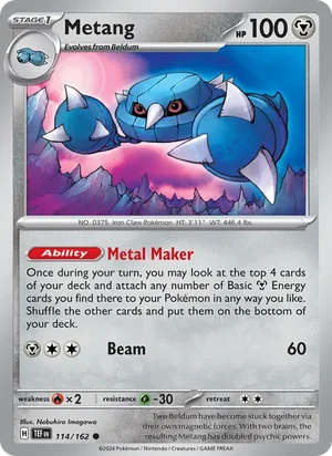 Metang Temporal Forces Pokémon TCG Common 114