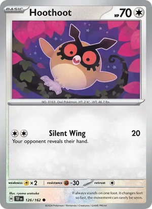 Hoothoot Temporal Forces Pokémon TCG Common 126