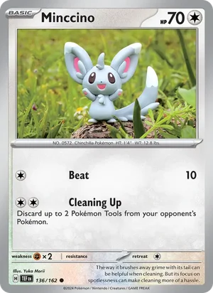 Minccino Temporal Forces Pokémon TCG Common 136