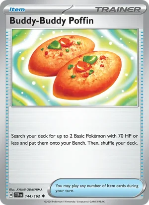 Buddy-Buddy Poffin Temporal Forces Pokémon TCG Uncommon 144