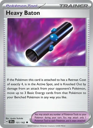 Heavy Baton Temporal Forces Pokémon TCG Uncommon 151